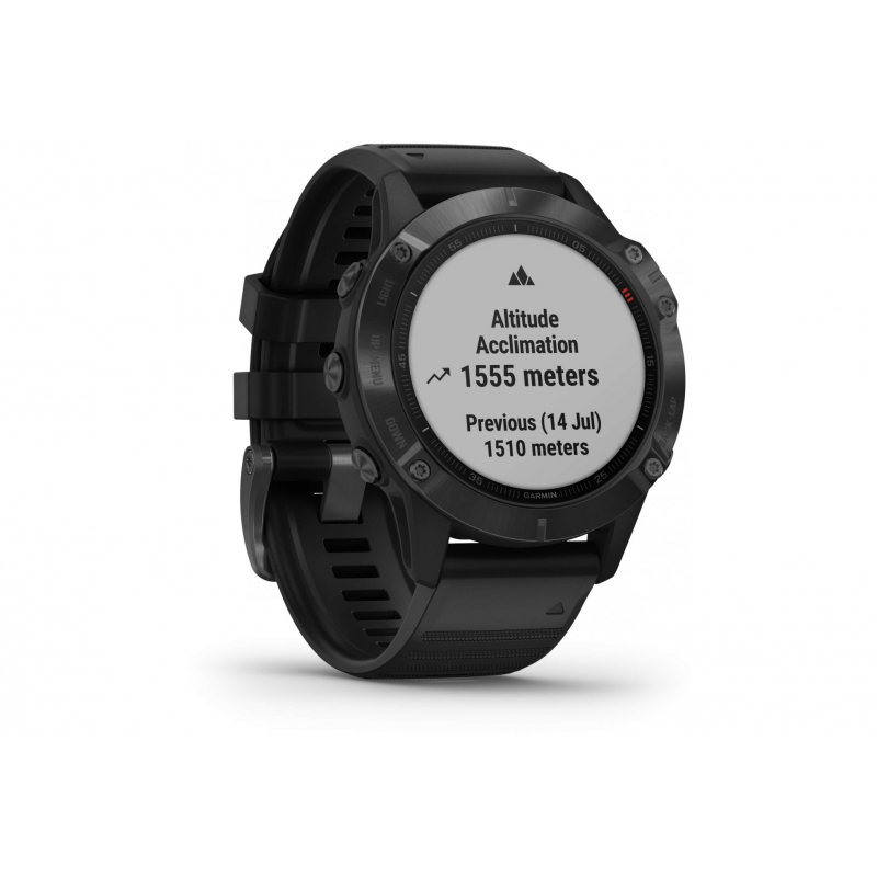 GARMIN FENIX 6 PRO Black Noire - Bracelet Noir - Montre GPS Running - EN  STOCK - PlaneteCycle