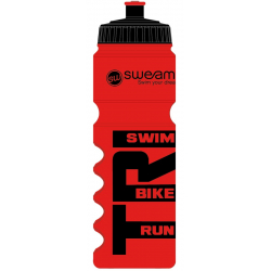 Bidon SWEAMS TRI Swim Bike Run - 750ml - Black Red