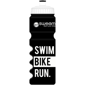 Bidon SWEAMS Swim Bike Run - 750ml - Black White