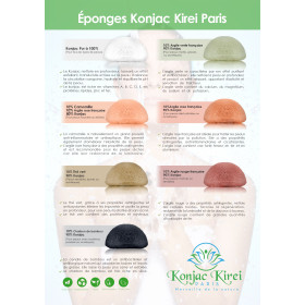 EPONGE VISAGE - ARGILE ROUGE - KONJAC KIREI PARIS