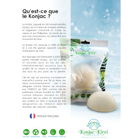 EPONGE VISAGE - ARGILE VERT - KONJAC KIREI PARIS