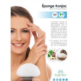 EPONGE VISAGE - KONJAC PUR - KONJAC KIREI PARIS