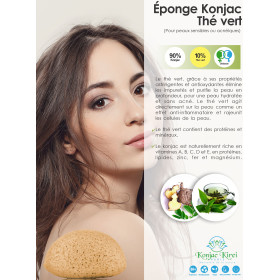 EPONGE VISAGE - THE VERT - KONJAC KIREI PARIS