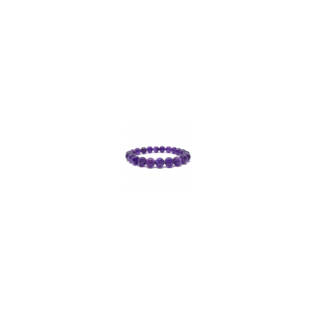 Bracelet Pierres Naturelles AMETHYSTE 8mm - KIREI PARIS BIJOUX