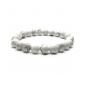 Bracelet Pierres Naturelles HOWLITE BLANCHE 8mm - KIREI PARIS BIJOUX