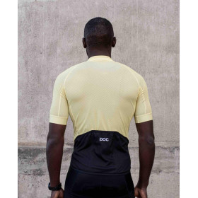 Maillot manche courte Homme POC Essential Road Logo Jersey - Lt Sulfur Yellow - Sulfur Yellow