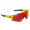 Lunettes AZR Vuelta RX NEON JAUNE ECRAN ROUGE MULTICOUCHE