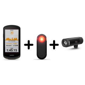 COMBO Garmin Edge 1040 SOLAR + Varia RTL 515 feu arriere connecté + Varia UT 800 feu avant