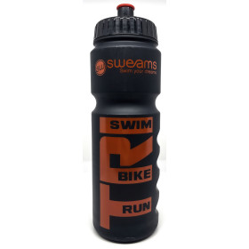 Bidon SWEAMS TRI Swim Bike Run - Black Matt RED - 750ml