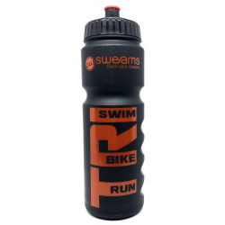 Bidon SWEAMS TRI Swim Bike Run - Black Matt RED - 750ml