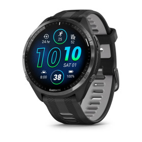 GARMIN Forerunner 965 Noire avec bracelet en silicone noir/gris - Montre GPS Running 