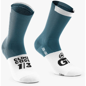 ASSOS GT SOCKS C2 Pruxian Blue - Socquettes cycliste