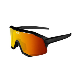 Koo DEMOS MIRROR Black Matt / Red - Lunettes Solaires Cyclisme