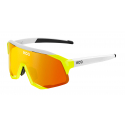 Koo DEMOS MIRROR Capsule Collection LUCE - Yellow Fluo White - Lunettes Solaires Cyclisme