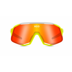 Koo DEMOS MIRROR Capsule Collection LUCE - Yellow Fluo White - Lunettes Solaires Cyclisme