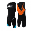 ZEROD SPEEDSUIT Elite BLACK / ATOLL / ORANGE HOMME - Singlet Triathlon Homme 