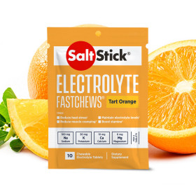 Pastilles electrolyte à croquer SALTSTICK Fastchew - Saveur Orange - 10 pastilles