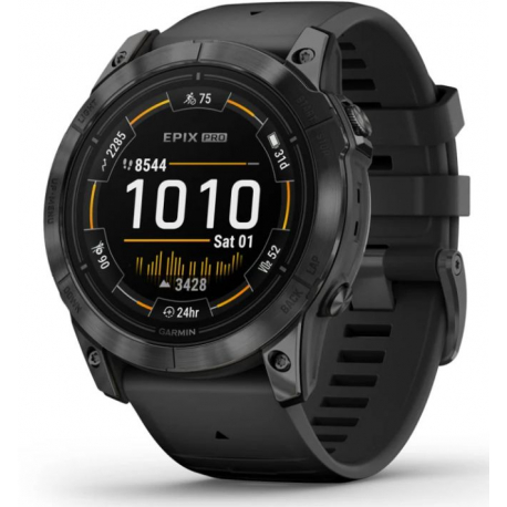 GARMIN EPIX Pro Gen 2 Standard Edition 51 mm - Gray avec bracelet noir - Montre GPS Running - EN STOCK