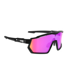 Lunettes AZR Pro Race Rx Noire Vernie / Ecran Hydrophobe Rose Multicouche