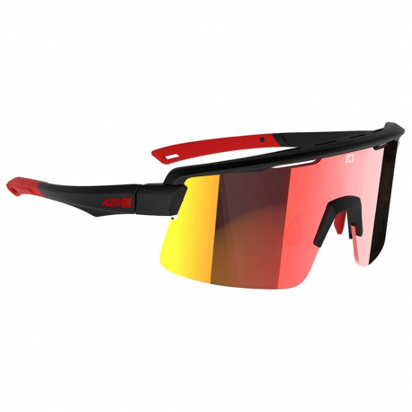 Lunettes AZR Road Rx Noire Mate / Ecran Hydrophobe Rouge Multicouche