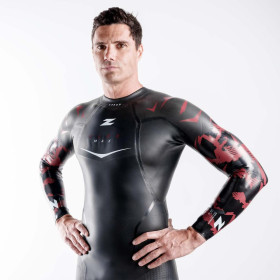 ZEROD  Homme FLEX MAX  - Black Red - Combinaison Triathlon néoprène