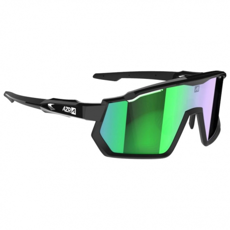 Lunettes AZR Pro Race Rx Carbone Mate / Ecran Hydrophobe Vert Multicouche ref 4765