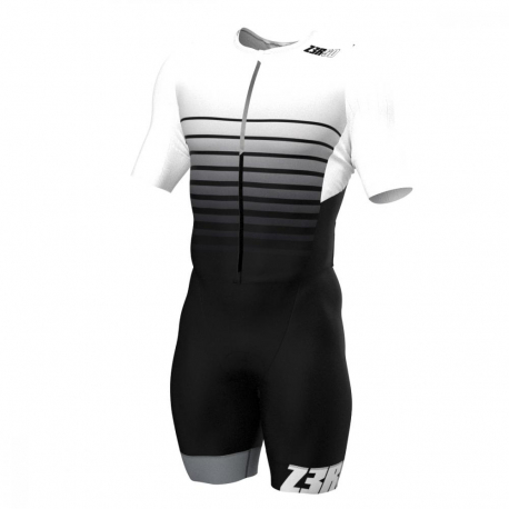 Trifonction Triathlon ZEROD TTSuit RACER HOMME Faded Mariniere  Avec Manches 