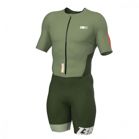 Trifonction Triathlon ZEROD TTSuit RACER HOMME Cedar Green Avec Manches 