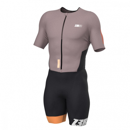 Trifonction Triathlon ZEROD TTSuit RACER HOMME Cinder Grey  Avec Manches 