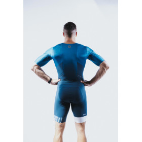 Trifonction Triathlon ZEROD TTSuit RACER HOMME Deep Ocean Avec Manches 