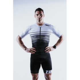 ZEROD Racer TT SINGLET Homme Faded Mariniere  - Singlet Triathlon Homme 