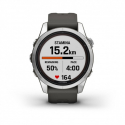 GARMIN FENIX 7S Pro Solar Edition - Silver avec bracelet gris - Montre GPS Running - EN STOCK