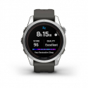 GARMIN FENIX 7S Pro Solar Edition - Silver avec bracelet gris - Montre GPS Running - EN STOCK