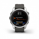 GARMIN FENIX 7S Pro Solar Edition - Silver avec bracelet gris - Montre GPS Running - EN STOCK