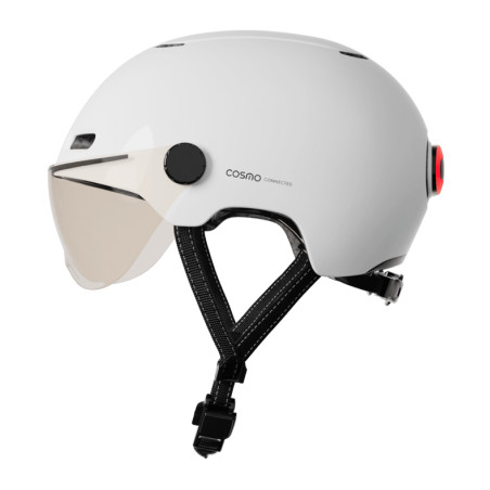 COSMO Fusion Casque urbain - Blanc Brillant avec Cosmo RIDE (+télécommande) | Planetecycle