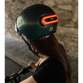 COSMO  Fusion Casque urbain - Forest Green / Vert métallisé avec Cosmo RIDE (+télécommande)