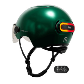 COSMO  Fusion Casque urbain - Forest Green / Vert métallisé avec Cosmo RIDE (+télécommande)