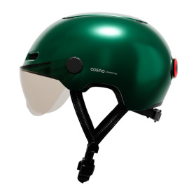 COSMO  Fusion Casque urbain - Forest Green / Vert métallisé avec Cosmo RIDE (+télécommande)