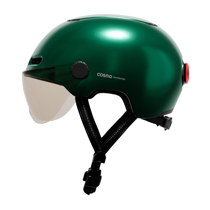 COSMO Fusion Casque urbain - Forest Green / Vert métallisé avec Cosmo RIDE (+télécommande) | Planetecycle