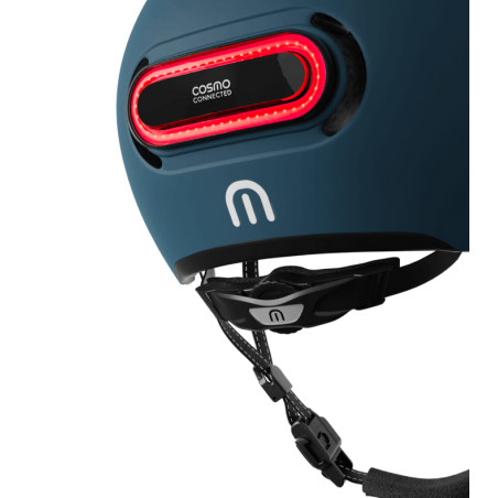 COSMO Fusion Connected Casque urbain - Bleu Mat avec Cosmo RIDE (+télécommande) | Planetecycle