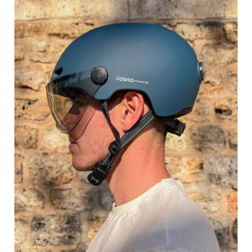 COSMO  Fusion Casque urbain - Bleu Mat avec Cosmo RIDE (+télécommande)