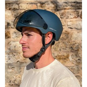 COSMO  Fusion Casque urbain - Bleu Mat avec Cosmo RIDE (+télécommande)