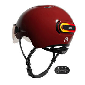 COSMO  Fusion Casque urbain - Ruby Brillant  / Rubis avec Cosmo RIDE (+télécommande)