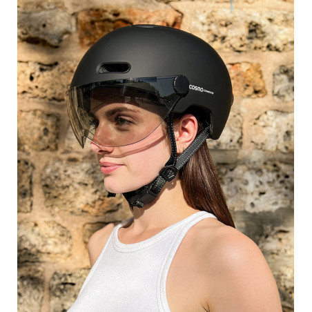 COSMO Fusion Casque urbain - Noir Mat avec Cosmo RIDE (+télécommande) | Planetecycle