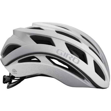 GIRO HELIOS SPHERICAL - MATTE WHITE - SILVER - Casque Route avec technologie MIPS | Planetecycle