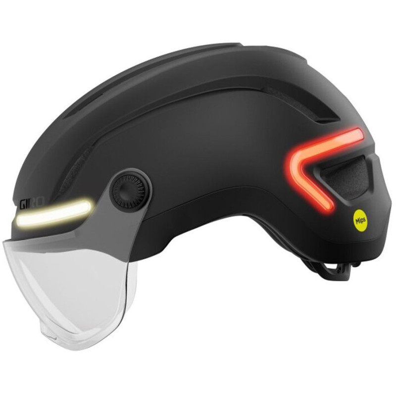 GIRO ETHOS MIPS SHIELD LED - MATTE BLACK - Casque Urbain avec technologie MIPS | Planetecycle