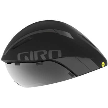 GIRO AEROHEAD MIPS - BLACK TITANE - Casque CLM - TRIATHLON avec technologie MIPS | Planetecycle