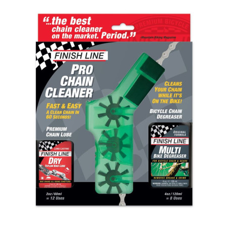 FINISH LINE - PRO CHAIN CLEANER - Kit complet Lubrifiant et Degraissant | Planetecycle