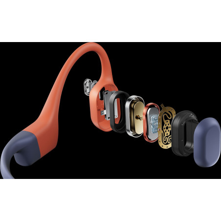 SHOKZ OPENSWIM PRO Rouge - Casque audio Bluetooth Natation , Eau Libre - EN STOCK | Planetecycle