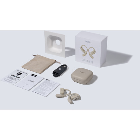 Ecouteurs Bluetooth SHOKZ OPENFIT Beige | Planetecycle